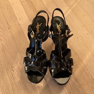 YSL Patent leather T-Strap Sandal